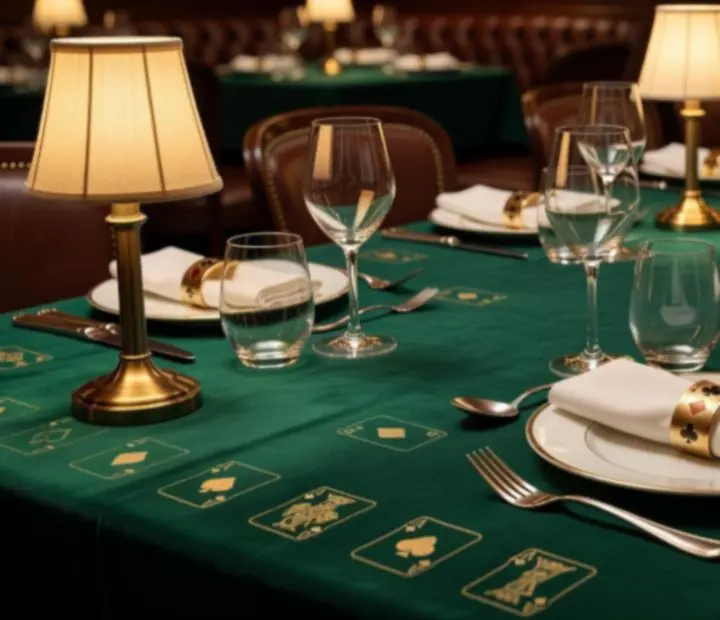Décor de restaurant avec inspiration subtile de l'univers du casino