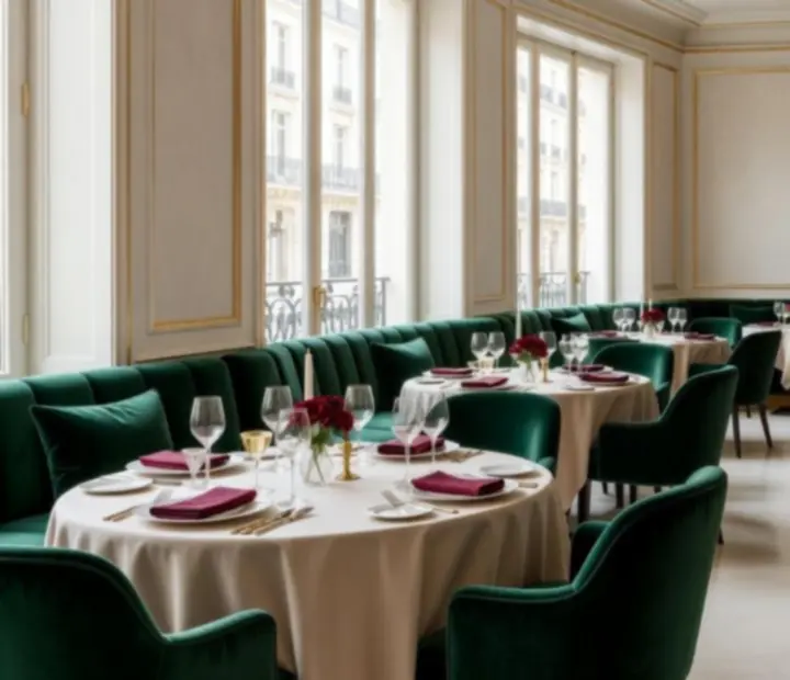 Vue intérieure chaleureuse du restaurant Sélection Classement